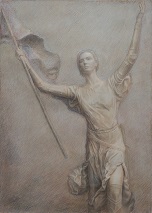 Jeanne d'Arc, 2016, dessin, 58x40.5cm